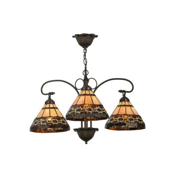 28 Inch Wide ilona 3 lt Chandelier