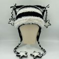 thumbnail image 5 of Grunge Emo Clothes Accessories Cute Cat Ear Hat Striped Crochet Y2k Beanie,One Size, 5 of 5