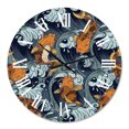 thumbnail image 2 of Designart 'Japanese Koi Fish' Nautical & Coastal Wall Clock, 2 of 5