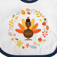 thumbnail image 4 of Inktastic Thanksgiving Turkey Fall Holiday Wreath Boys or Girls Baby Bib, 4 of 4