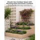 thumbnail image 5 of QinaQin Jardinera elevada de madera de 3 niveles con enrejado y base abierta, ideal para plantas trepadoras, flores, frutas, hierbas o vegetales, 5 of 7