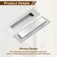 thumbnail image 4 of Uxcell Recessed Finger Flush Pulls 6" Sliding Closet Door Pulls Pocket Door Handles with Screws Silver, 4 of 7