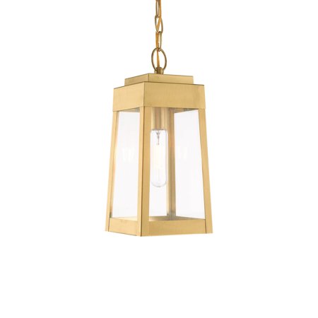 

Livex Lighting 20854 Oslo 1 Light 6 Wide Outdoor Mini Pendant - Brass