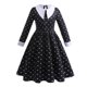 thumbnail image 3 of Vestido de malla de la película Wednesday Cosplay para niña, vestidos de fiesta, Disfraces de Halloween, 4-12 años, 3 of 4