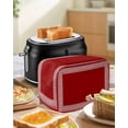 thumbnail image 4 of Dark Red Greek Key Toaster Cover 4 Slice, Large Kitchen Appliance Covers, Geometric Greece Ancient Farmhouse Geo Toaster Oven Cover with Loop, Bread Machine Cover Polyester Dust Cover Protection, 4 of 4