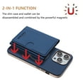 thumbnail image 2 of Allytechgroup Wallet Case for iPhone 12 Pro Max, RFID Blocking PU Leather Stand Phone Shell with Credit Card Slot Shockproof Protective Back Cover for iPhone 12 Pro Max Women Men, Darkblue, 2 of 7