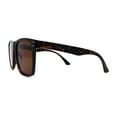 thumbnail image 3 of Mens Polarized Oversize Sport Horn Rim Rectangular Sunglasses Tortoise Brown, 3 of 4