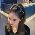 thumbnail image 5 of 4/8PCS Sparkling Crystal Stone Braided Hair Clips, 2022 New Rsvelte Braided Hair Clips for Women, Hair Bands with Clips, Rhinestone Hair Clip, Satin Fabric Hair Clips (5pcs), 5 of 5