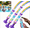 3pcs, variant on LED Water Blaster Gun, Glowing Rainbow Firework Spray Water Soaker Toys for Summer Pool Party Outdoor Water Games, 11" (1 PC)