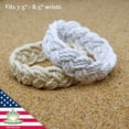 thumbnail image 5 of 2 Pcs Sailor Knot Bracelets - Nautical Knot Rope Bracelets - Natural and White Sailor Bracelets for Men and Women - Fishermans Bracelet Set, 5 of 7
