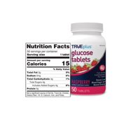 TRUEplus Glucose Tablets 4g Raspberry 50ct [ 3 Pack ]