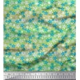 thumbnail image 1 of Soimoi Blue Rayon Fabric Floral Print Sewing Fabric BTY 56 Inch Wide, 1 of 1