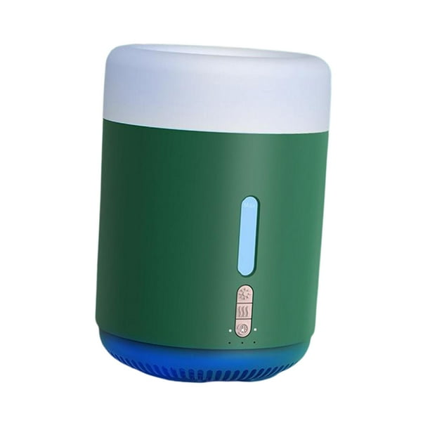 Mini humidificador de aire ultrasónico, difusor de aceite esencial de , para automóvil doméstico, niebla fría USB con lámpara de noche para sala Verde