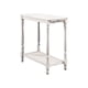 thumbnail image 1 of "Mesa auxiliar de madera con patas torneadas y estante abierto, blanco" Benzara BM123167, 1 of 1