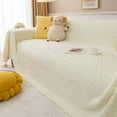 thumbnail image 5 of SIELUNO Plush Sofa Cover Towel,1 Piece Solid Color Loveseat Sofa Slipcover Throws Soft Thick Washable Universal Couch Cover Furniture Protector for Sectional Couch, 5 of 6