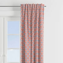 Bacati Dot Cross Print Rod Pocket Blackout Curtain Panel, 42 in x 84 in