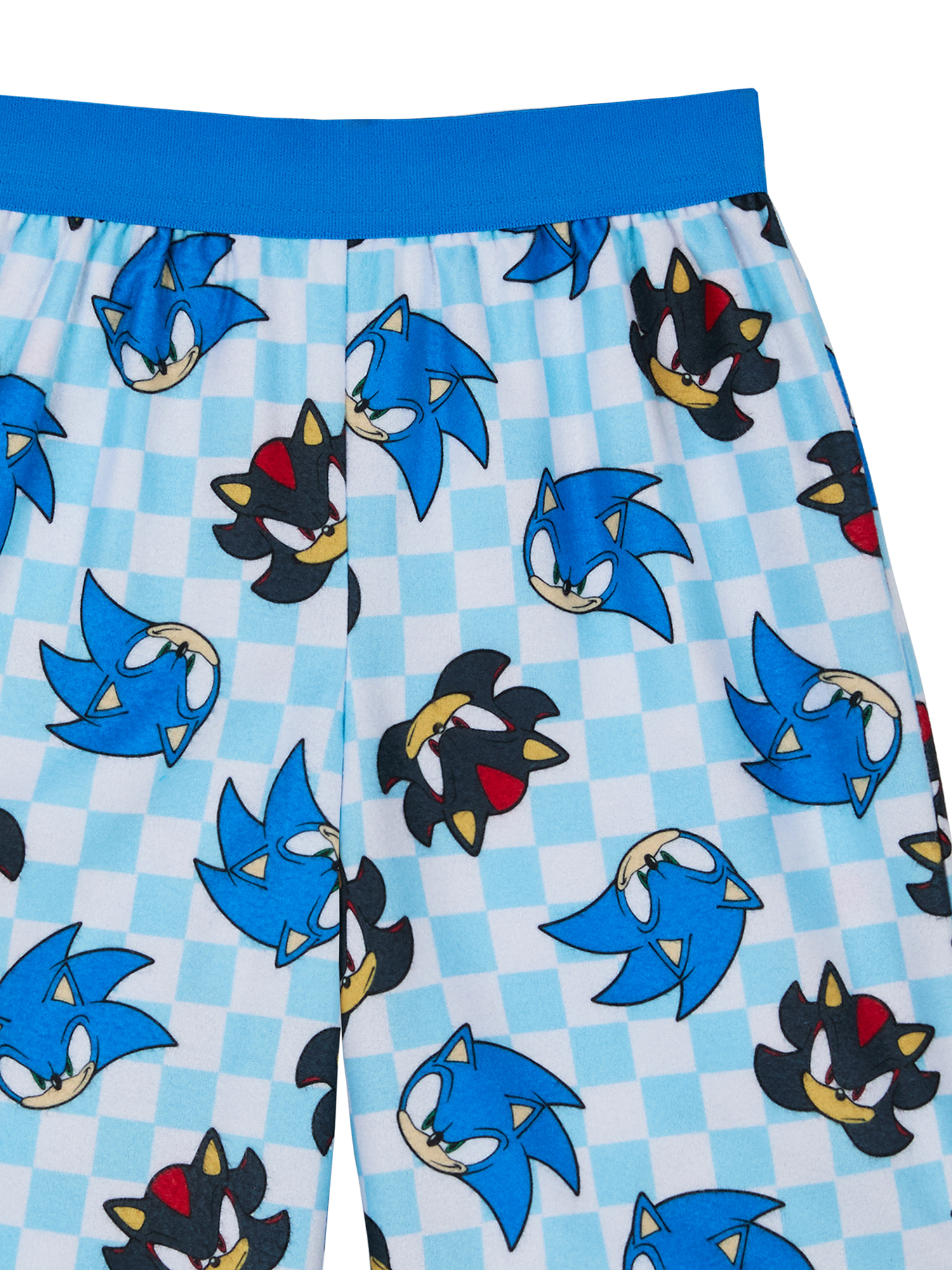Sonic Boys Long Sleeve Sleep Top and Shorts Pajama Set, 2-Piece, Sizes 4-12
