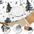thumbnail image 4 of Multicolor Christmas Forest Pattern Round Fitted Tablecloth with Elastic Edge,Dining Table Cover Waterproof,Outdoor Round Tablecloth for Camping,Dining,Indoor and Outdoor, 4 of 7