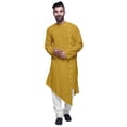 thumbnail image 2 of Atasi Round Collar Kurta Shirt Solid Long Sleeve Kurta For Men Casual Wear, 2 of 7