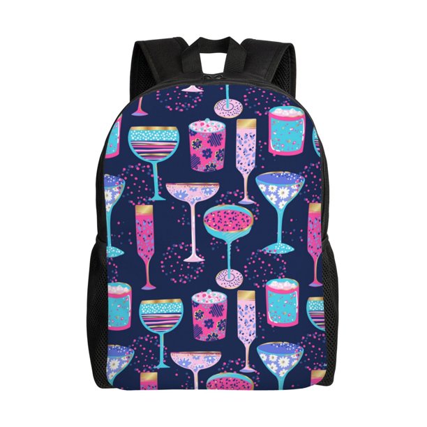 Easygdp Wine Glasses And Cocktails Mochila Versátil y Elegante: Comodidad, Almacenaje y Durabilidad para la Universidad, Trabajo, Viajes y Uso Diario