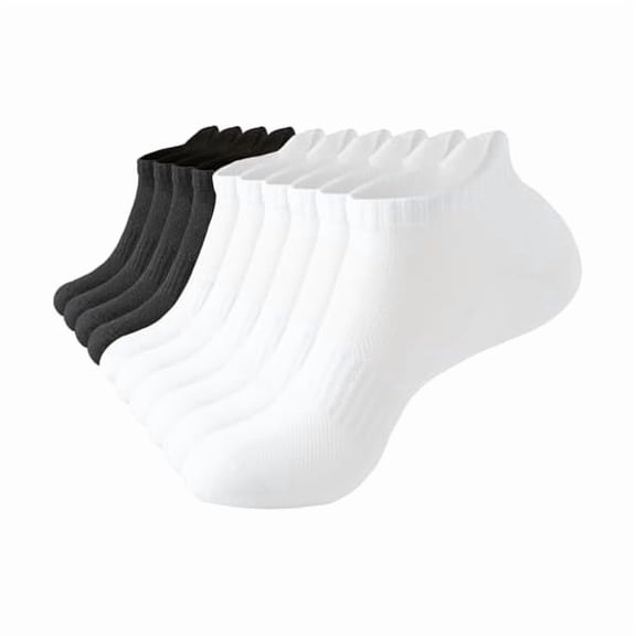 Eryueer Ankle Socks for Women, Cushioned Low Cut Running Socks Breathable Cotton Gym Socks for Women 5 Pairs