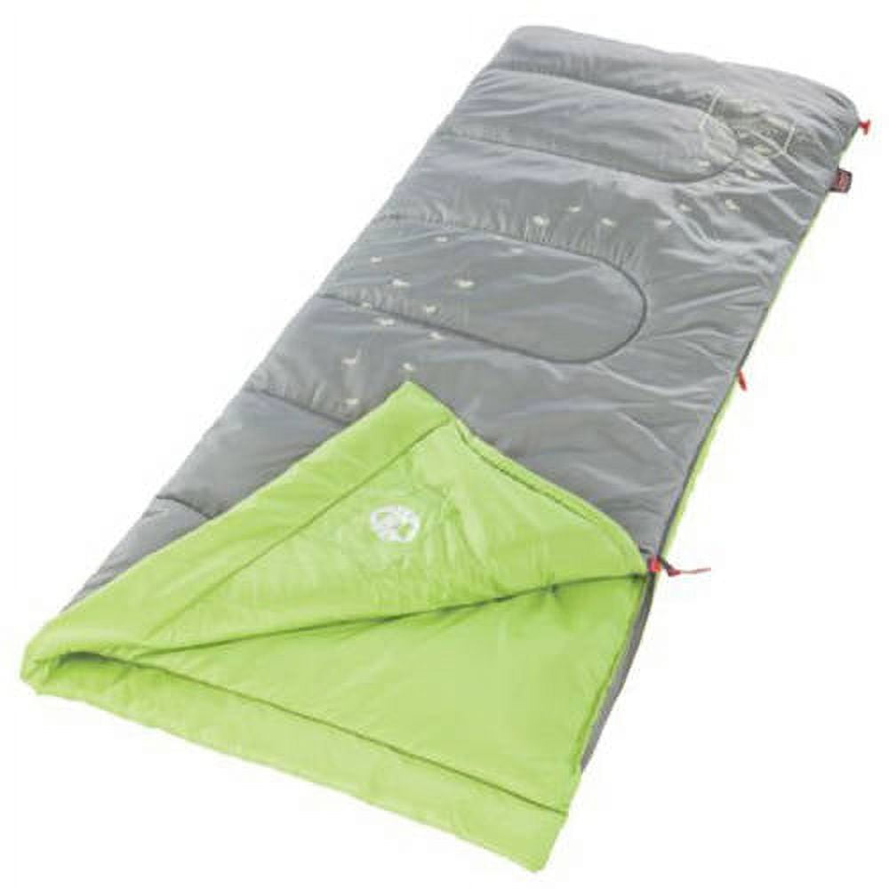 Coleman Child Glow in the Dark 45-Degree F Rectangular Youth Sleeping Bag, Illumi-Bug, 26"x66"