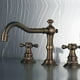 thumbnail image 2 of Grifo de Bañera de Latón Vintage Mezclador de Lavabo de Doble Manija, 2 of 9