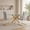 Table*2 Gray Chairs Gold Leg, variant on Sumdeal Modern 5-Piece Dining Set, 47.24-Inch Rectangular Tempered Glass Table with 4 White PU Leather High-Back Chairs, Silver Legs