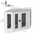 thumbnail image 3 of PawHut Dog Crate Furniture, 41 Inch Corner Design with Cushion for M Dogs, 3 of 10