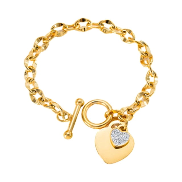 Pulsera de acero inoxidable para mujer, pulsera de moda, pulseras