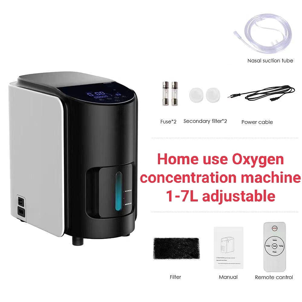 MEDRIS 2 in 1 Por/Table with full part Oxygen Machine-Ac adapter for Home Use Accessories, 1-7L/min