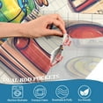 thumbnail image 5 of Yayeee Kitchen Curtains Tier Set of 2 Light Filtering 57"x36" Over Sink Window Panels, Beige School, 5 of 7
