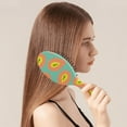 thumbnail image 3 of Papaya Print Paddle Hair Brush - Tropical Fruit Design Detangling Brush with Round-Tip Bristles for Women & Men, Gentle Anti-Frizz Styling Tool for All Hair Types, 3 of 4