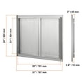 thumbnail image 2 of KFFKFF Barbecue Access Door, 31W x 24H Inch Dual Exterior Kitchen Entry, Stainless Steel Inset Door, Wall-Mounted Vertical Door with Inset Handles, Suitable for Barbecue Island, Outdoor Cupboard, 2 of 9