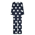 thumbnail image 5 of Kaemgyyd Women's Sleepwear Fall Long Sleeve Top and Wide Leg Pants Pajama Set Print Nighty 2 Piece Lounge Outfits, 5 of 5