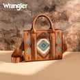 thumbnail image 6 of Wrangler Aztec Tote Bag for Women Boho Satchel Purses and Handbags, Brown, 6 of 7