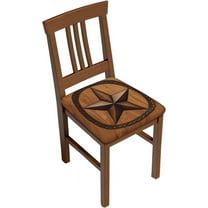 Set of 4 Removable Chair Seat Covers for Dining Room, Retro Western Star Stretchable Office Kitchen Chair Slipcovers Cushion Protector Wooden Furniture Decor, 16.9x16.9 Inches