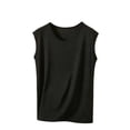 thumbnail image 2 of Antinious Ladies Crew Neck Sleeveless Solid Relaxed Style Versatile Daily Tank Tops, 2 of 5