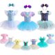 thumbnail image 2 of Disney Frozen Elsa Anna Niñas Tutu Vestido Cosplay Princesa Sirena Ariel Jasmine Belle Blancanieves Disfraz Fiesta de cumpleaños para niños Prom5T (Etiqueta 130) Gao Jinjia LED, 2 of 2