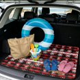 thumbnail image 2 of Yspwyqan Universal Car Trunk Mat 29" x 39", Festive Vehicle Interior Accessory, Red Plaid Snowflake Easy to Clean Trunk, Portable Fit for Most Sedan SUV Wagon Holiday Use, 2 of 7