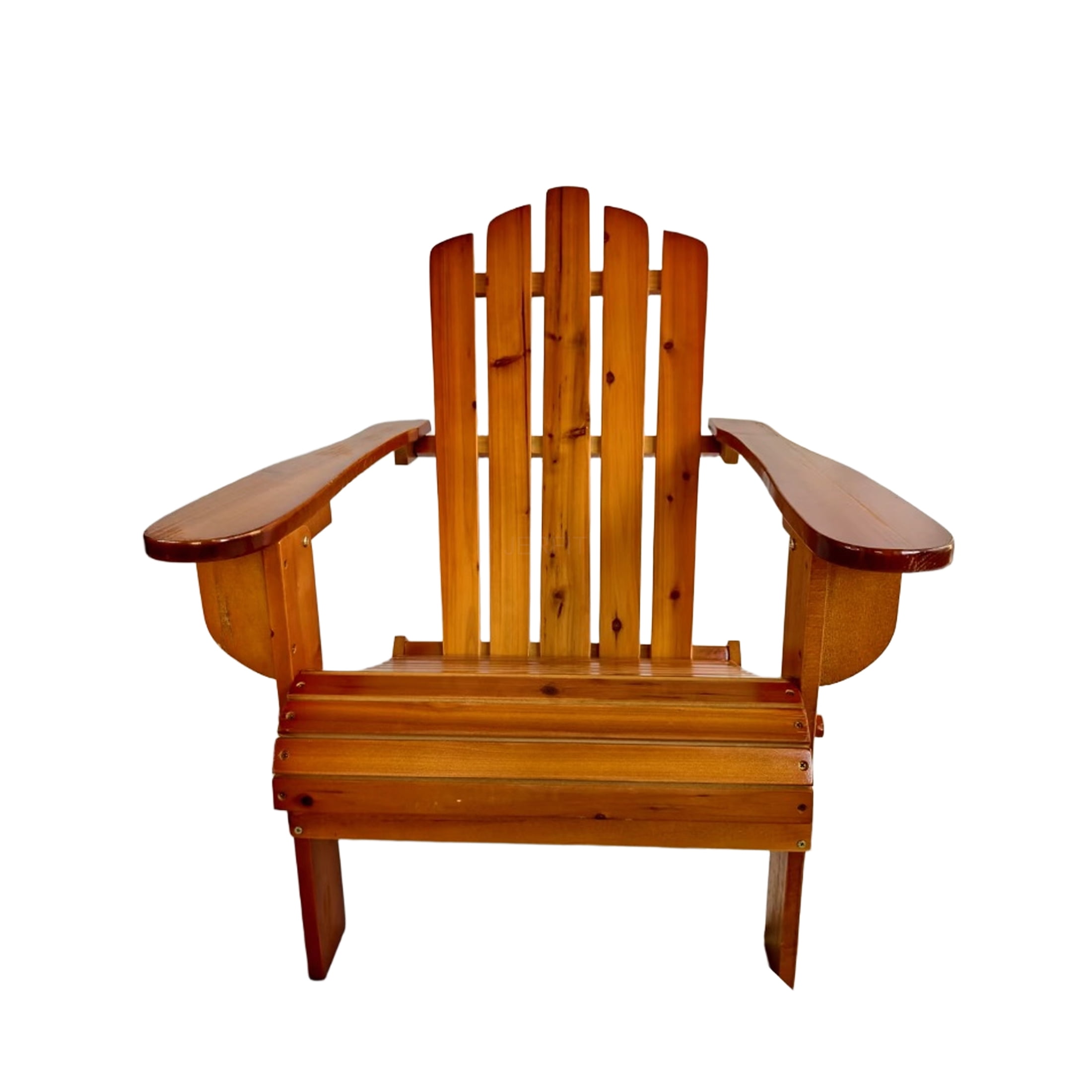 JERFIT Solid Wood Adirondack Chair, Foldable Outdoor Patio Chair for Garden Poolside, Comfortable Oak Hardwood Lounge Chair with Wide Armrests