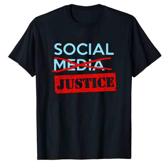 AALJY T-Shirt pour la Justice Sociale, Pas les Médias Sociaux