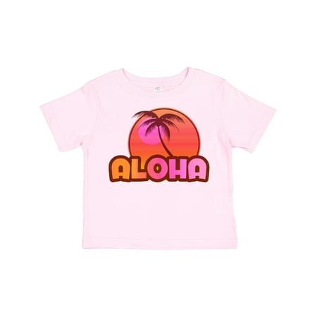 

Inktastic Pink Aloha Palm Gift Toddler Toddler Girl T-Shirt