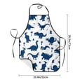 thumbnail image 2 of Uemuo Cute Cartoon Dinosaurs Printed Bib Apron, Adjustable , Water and Oil Resistant, Cooking Kitchen Chef Apron for Women Men, 2 of 5