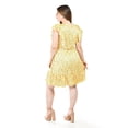 thumbnail image 3 of Vestido floral con volantes Roman Fashion /Tallas Extras, 4236 (Amarillo flores) amarillo 36, 3 of 5