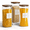 70 oz-Square, variant on 70 oz-Round 3 Pack Borosilicate Glass Food Storage Jars with Screw Wood Lids and Labels