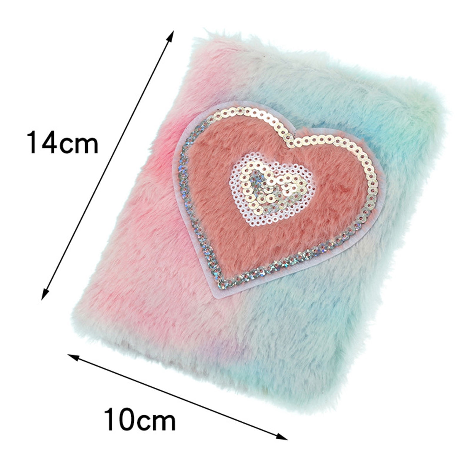 opolski Cartoon Notebook Exquisite Pattern Adorable Appearance Eco-friendly No-Odor Wide Application Decorative 2 Colors Cartoon Love Heart Style Notebook Diary Book Office Supplies