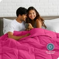 thumbnail image 4 of 500-TC Egyptian Cotton All Season Comforter for Adults Alaskan King Size 120" x 132" Inches, 1pc Comforter Box Stitched with 4 Corner Tabs, 300 GSM Comforter, (Hot Pink), 4 of 7