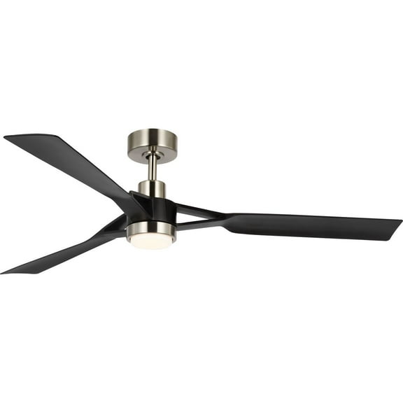 P250111-009-30-Progress Lighting-Belen - 3 Blade Ceiling Fan with Light Kit In Modern Style-13.56 Inches Tall and 60 Inches Wide-Brushed Nickel