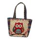 thumbnail image 5 of Bolsa de lona Bolsa de almuerzo Reutilizable Estilo vintage Estética con bolsillo interior Bolso de mano bordado para vacaciones Fiesta en la playa Yinane  bolso de mano de lona, 5 of 8